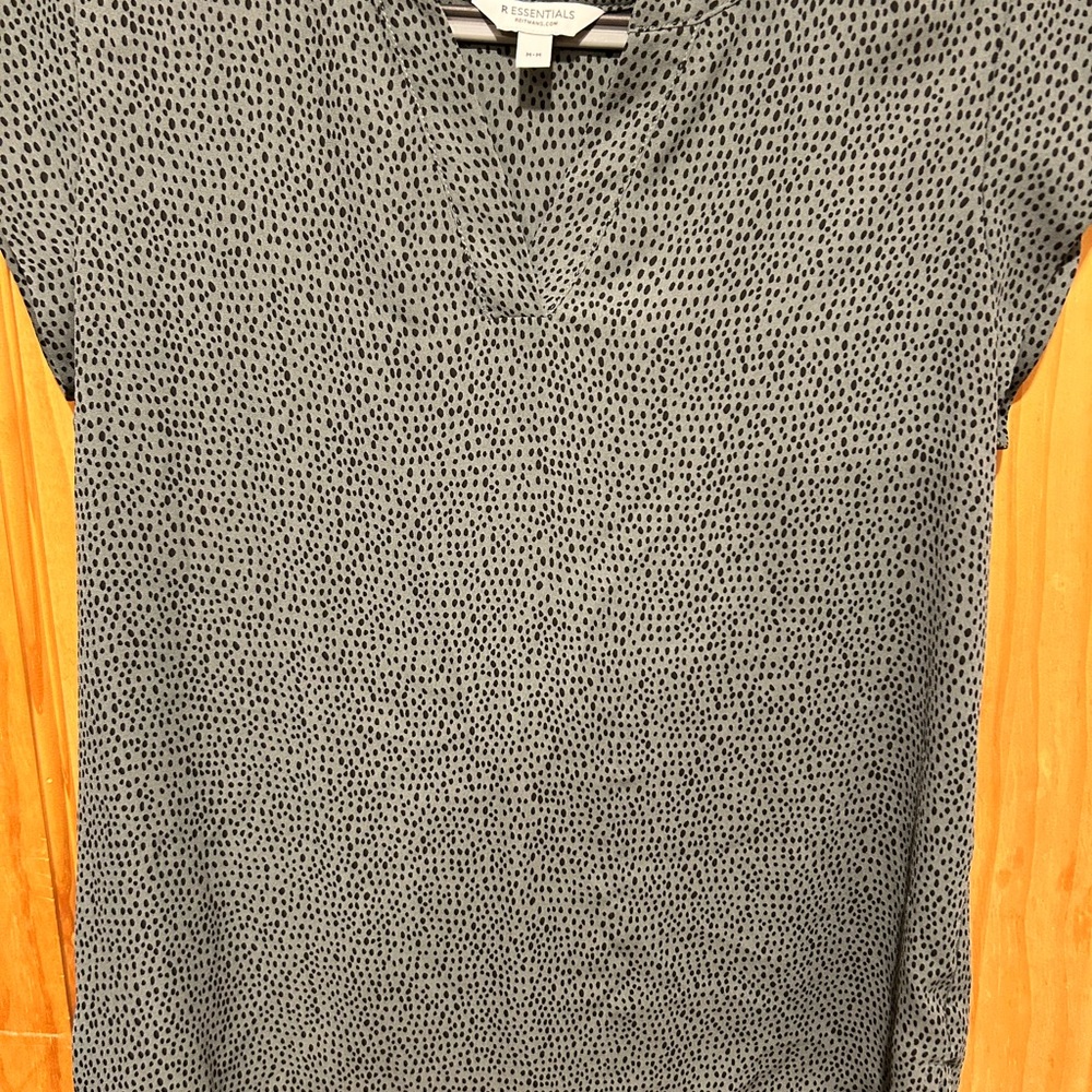Essentials Black Patterned V-Neck Sweater